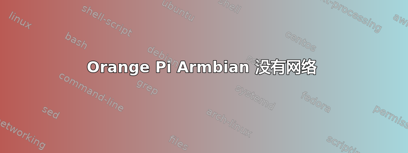 Orange Pi Armbian 没有网络