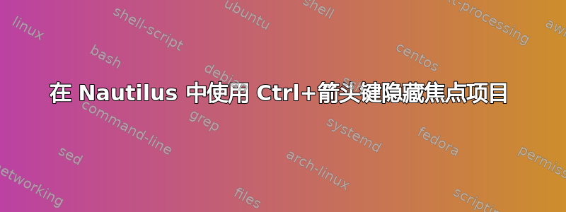 在 Nautilus 中使用 Ctrl+箭头键隐藏焦点项目