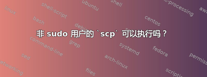 非 sudo 用户的 `scp` 可以执行吗？