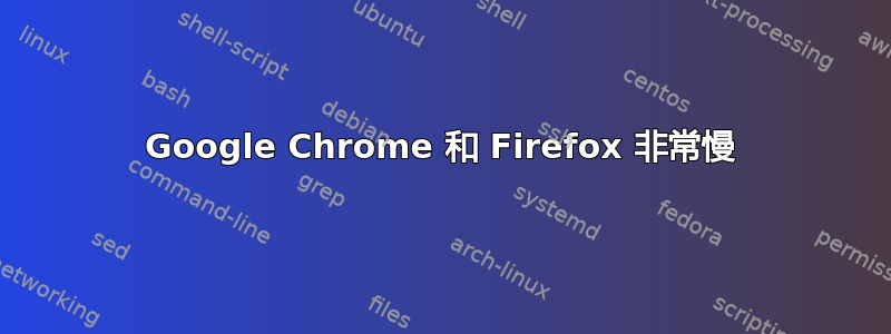 Google Chrome 和 Firefox 非常慢