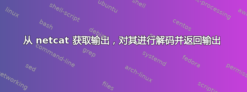 从 netcat 获取输出，对其进行解码并返回输出