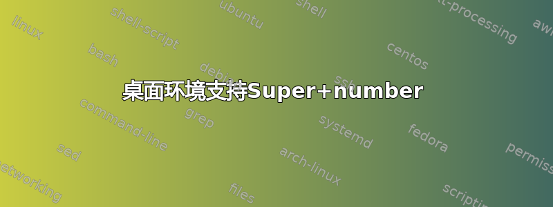 桌面环境支持Super+number