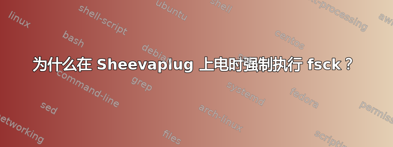 为什么在 Sheevaplug 上电时强制执行 fsck？