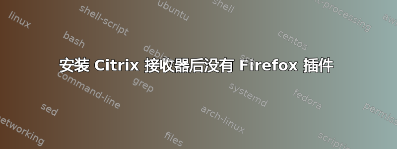 安装 Citrix 接收器后没有 Firefox 插件