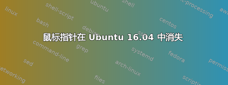 鼠标指针在 Ubuntu 16.04 中消失