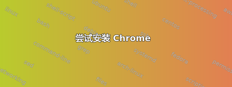 尝试安装 Chrome 