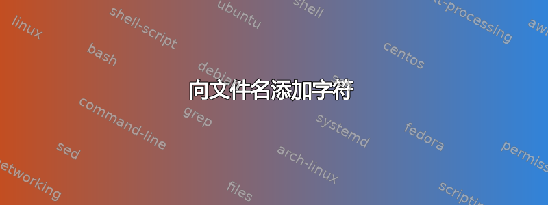 向文件名添加字符