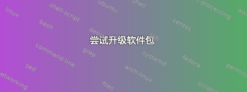 尝试升级软件包