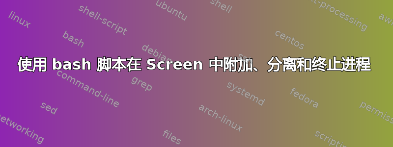 使用 bash 脚本在 Screen 中附加、分离和终止进程