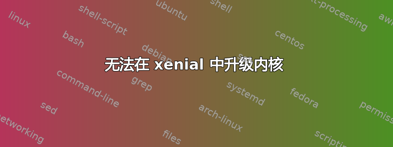 无法在 xenial 中升级内核