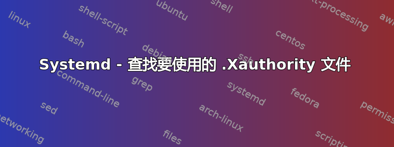 Systemd - 查找要使用的 .Xauthority 文件