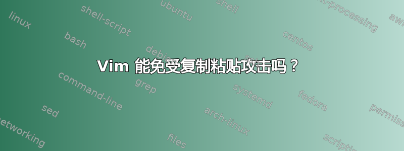 Vim 能免受复制粘贴攻击吗？