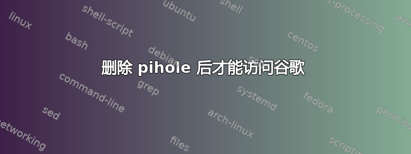 删除 pihole 后才能访问谷歌