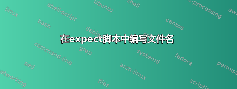 在expect脚本中编写文件名