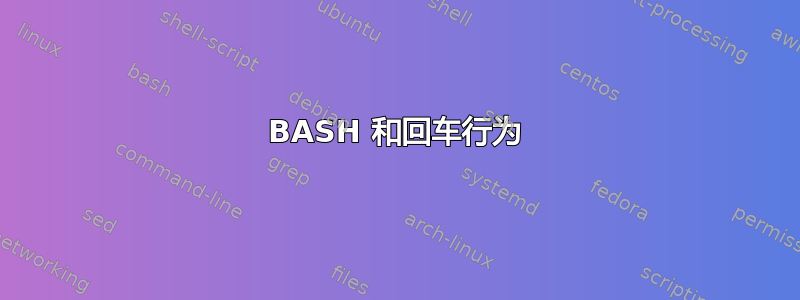 BASH 和回车行为