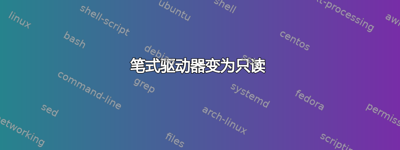 笔式驱动器变为只读