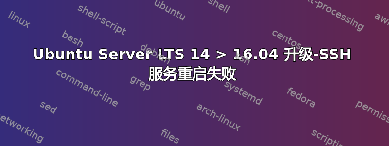 Ubuntu Server LTS 14 > 16.04 升级-SSH 服务重启失败