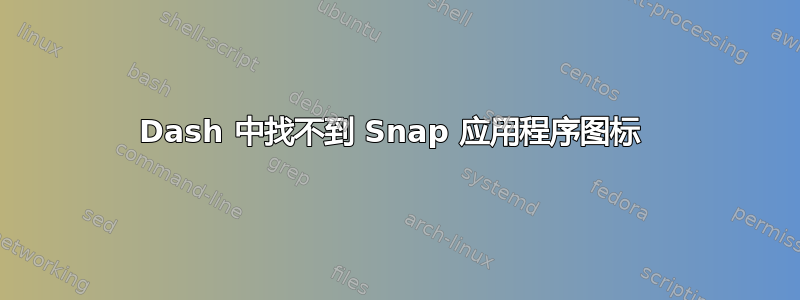 Dash 中找不到 Snap 应用程序图标 