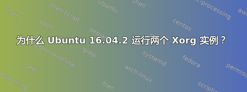 为什么 Ubuntu 16.04.2 运行两个 Xorg 实例？