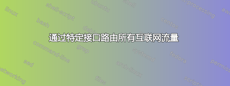 通过特定接口路由所有互联网流量