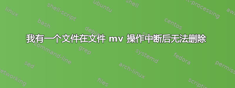 我有一个文件在文件 mv 操作中断后无法删除