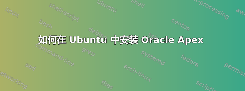 如何在 Ubuntu 中安装 Oracle Apex