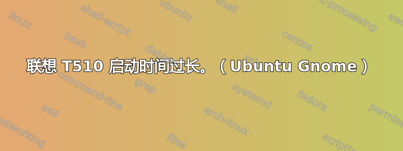 联想 T510 启动时间过长。（Ubuntu Gnome）