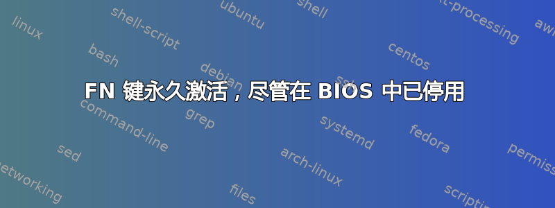 FN 键永久激活，尽管在 BIOS 中已停用