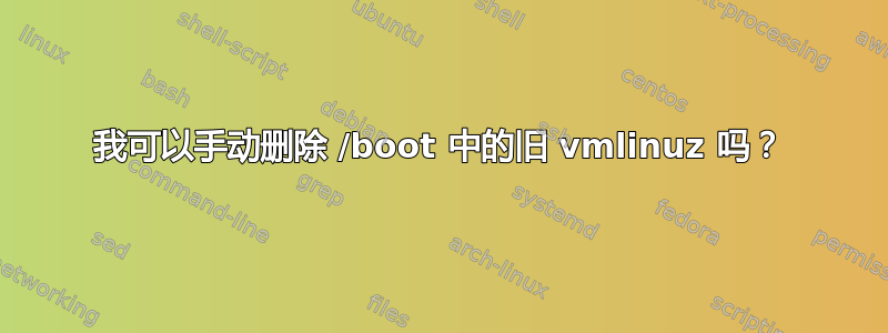 我可以手动删除 /boot 中的旧 vmlinuz 吗？