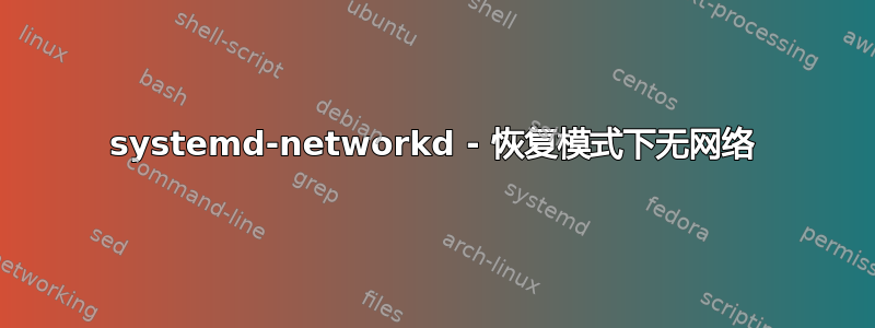 systemd-networkd - 恢复模式下无网络