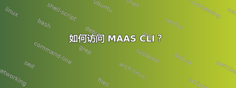 如何访问 MAAS CLI？