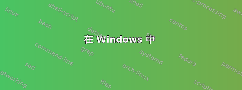 在 Windows 中