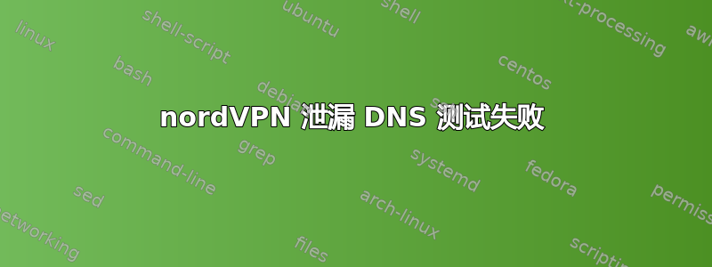 nordVPN 泄漏 DNS 测试失败