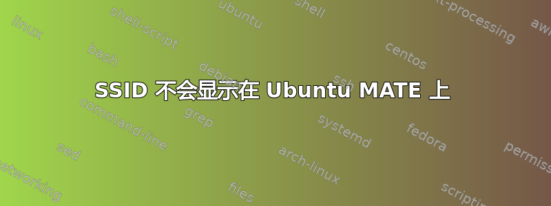 SSID 不会显示在 Ubuntu MATE 上