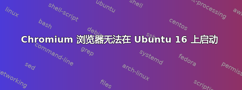 Chromium 浏览器无法在 Ubuntu 16 上启动