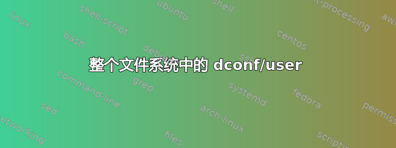 整个文件系统中的 dconf/user