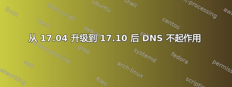 从 17.04 升级到 17.10 后 DNS 不起作用