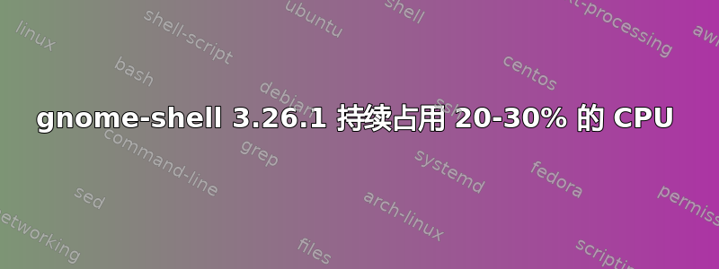 gnome-shell 3.26.1 持续占用 20-30% 的 CPU