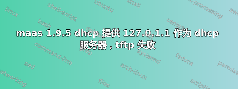 maas 1.9.5 dhcp 提供 127.0.1.1 作为 dhcp 服务器，tftp 失败