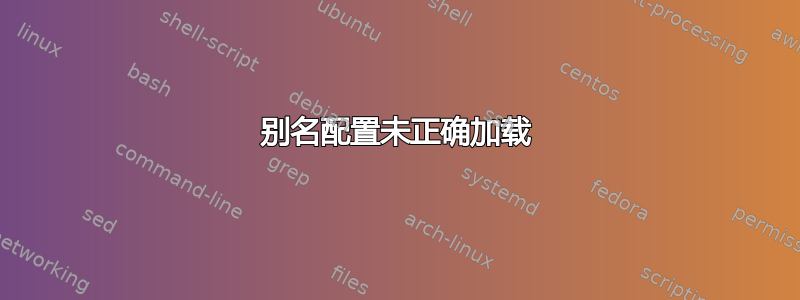 别名配置未正确加载