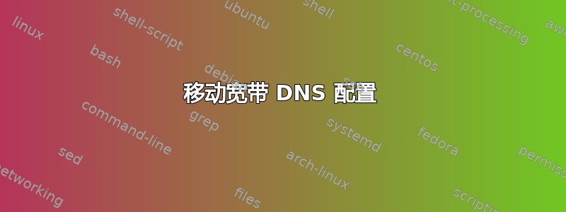 移动宽带 DNS 配置