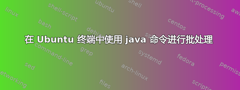 在 Ubuntu 终端中使用 java 命令进行批处理