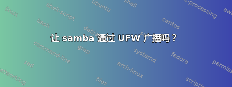 让 samba 通过 UFW 广播吗？