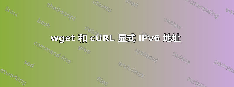 wget 和 cURL 显式 IPv6 地址