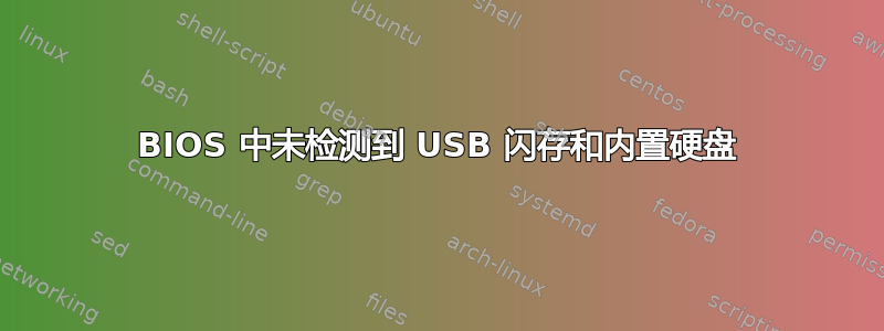 BIOS 中未检测到 USB 闪存和内置硬盘