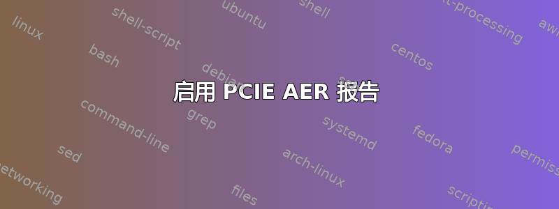 启用 PCIE AER 报告