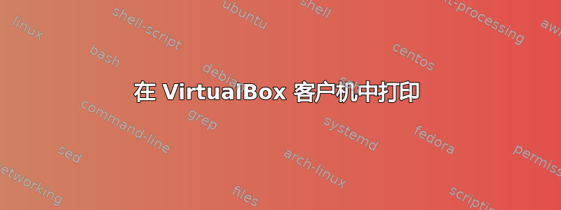 在 VirtualBox 客户机中打印