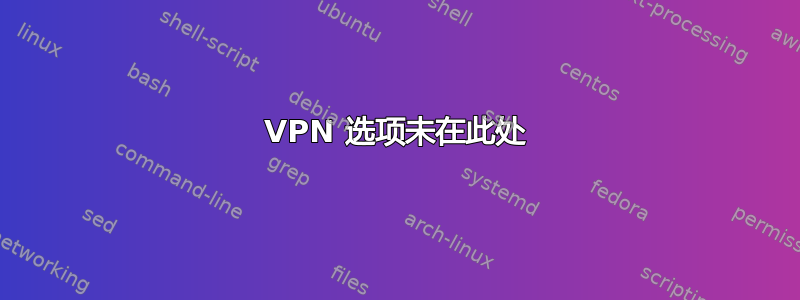 VPN 选项未在此处