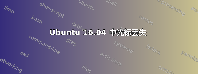 Ubuntu 16.04 中光标丢失