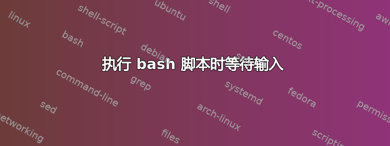 执行 bash 脚本时等待输入